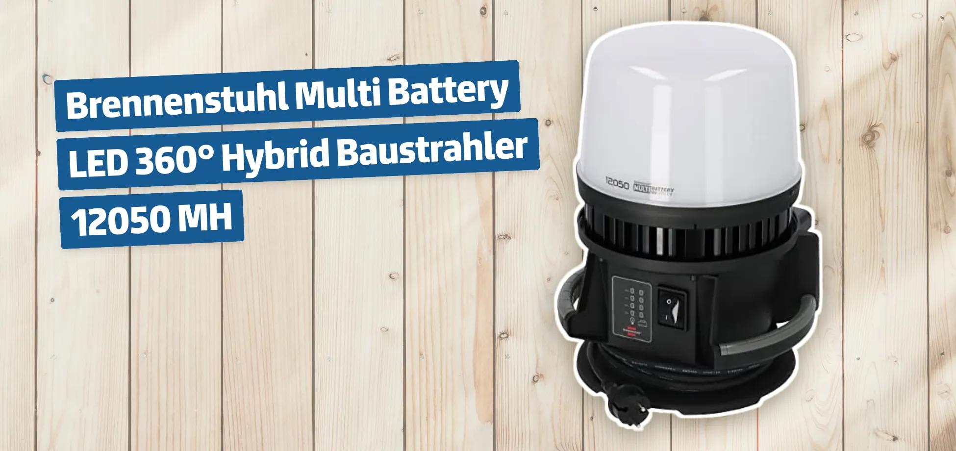 Brennenstuhl Multi Battery LED 360° Hybrid Baustrahler 12050 MH