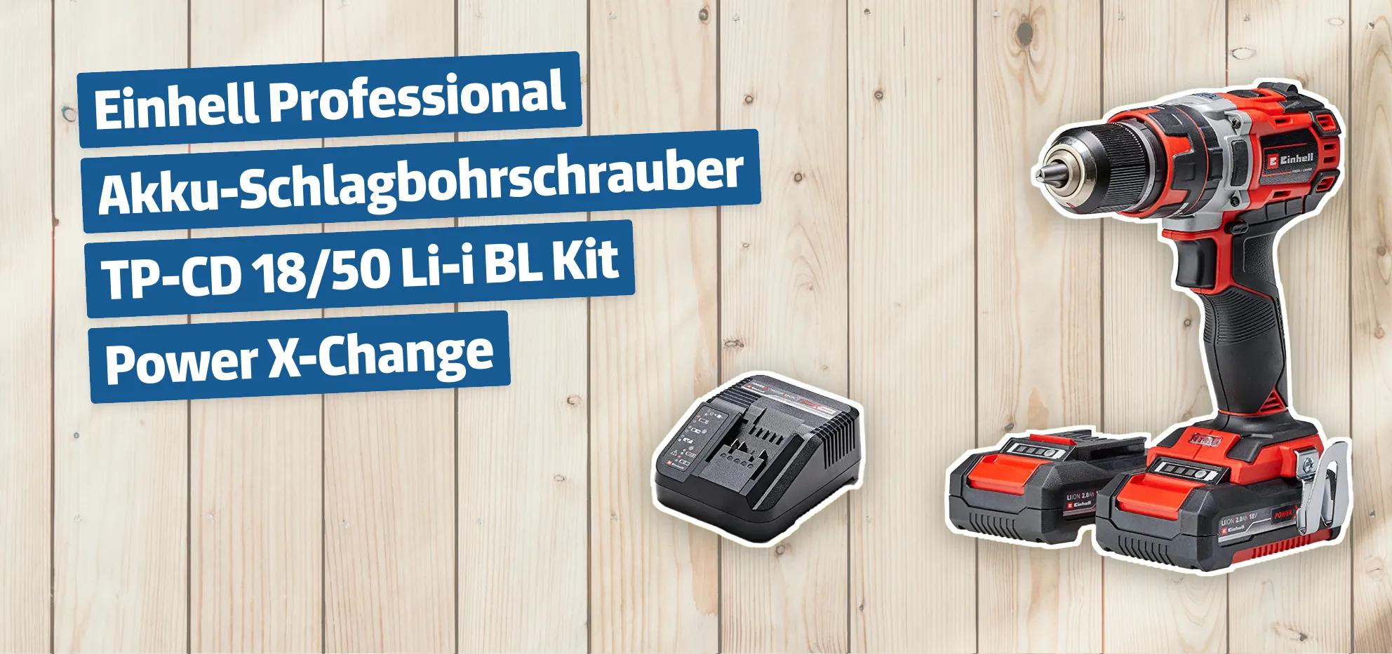 Einhell Professional Akku-Schlagbohrschrauber TP-CD 18/50 Li-i BL Kit Power X-Change
