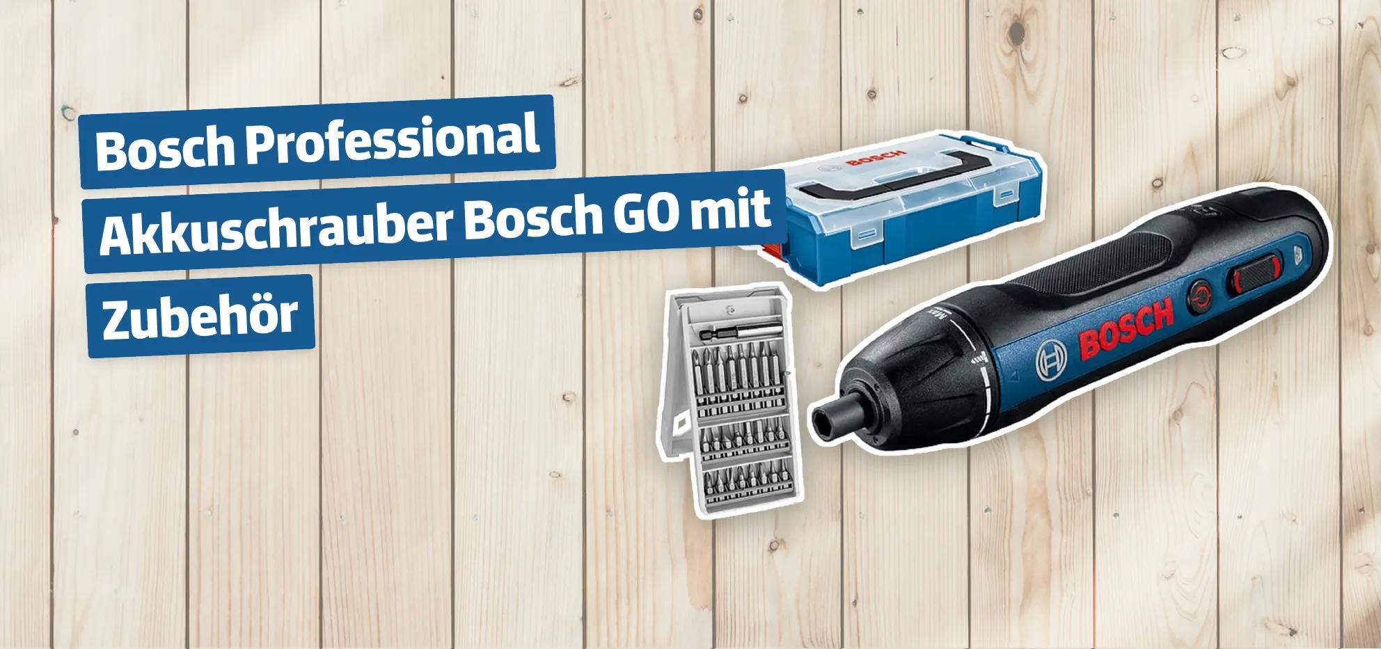 Bosch Professional Akkuschrauber Bosch GO mit Zubehör